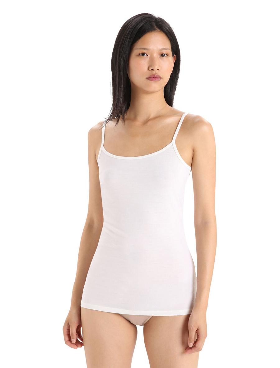 Sous Vêtement Icebreaker Merino Siren Cami Singlet Femme Blanche | FR 1698ILHS